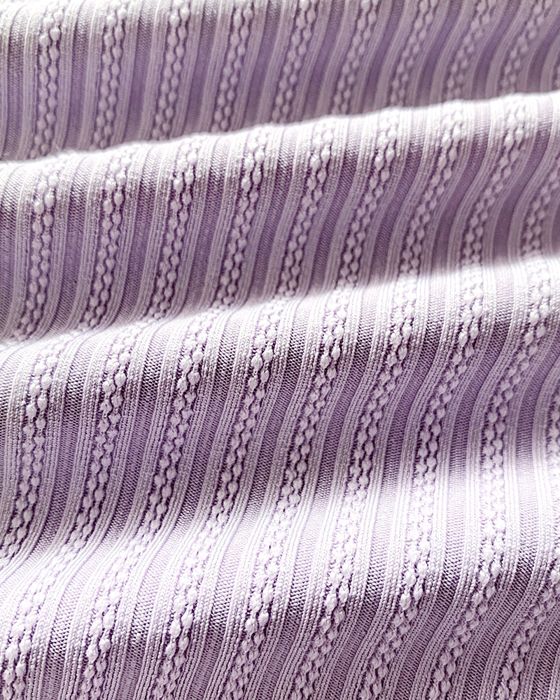 Ribbed V-Neck Spaghetti Strap Contrast Lace Bowknot Decor Mini Sleepdress Slit Nightgown