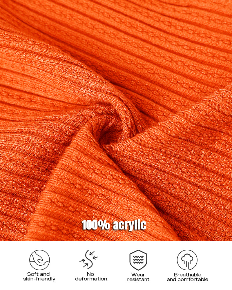 Rhinestone Decor Overlap V Neck Long Sleeve Knit Sweater Asymmetrical Hem Slim Fit Textured Pullover Top