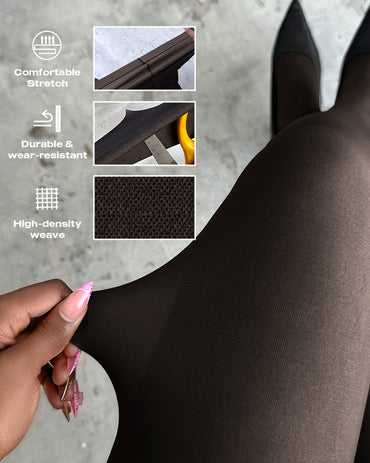 ChicMe ShapeLift 2 Piece No Fleece Lined Magic Tummy Control Leggings High Waisted Tight Pants 3 Shades (Size Regular/Large)