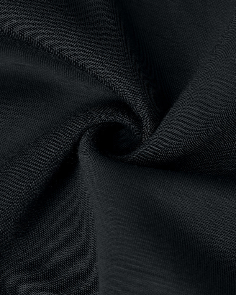 2 Pieces Outfit Drop Shoulder Kangaroo Pocket Stretchy Hem Crop Drawstring Hoodie Sweatshirt And Drawstring Elastic Waist Jogger Sweatpants Casual Tracksuit