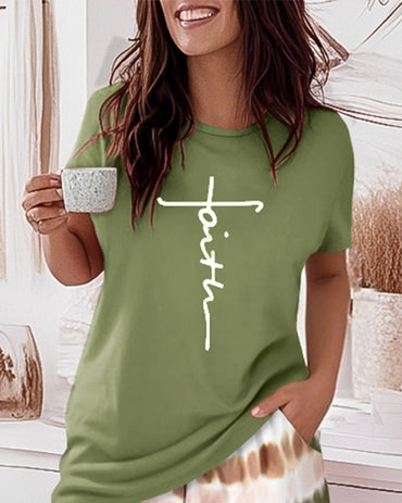 2 Pieces Outfit Graphic Pattern Short Sleeve Top and Casual Tie Dye Print Pants Set