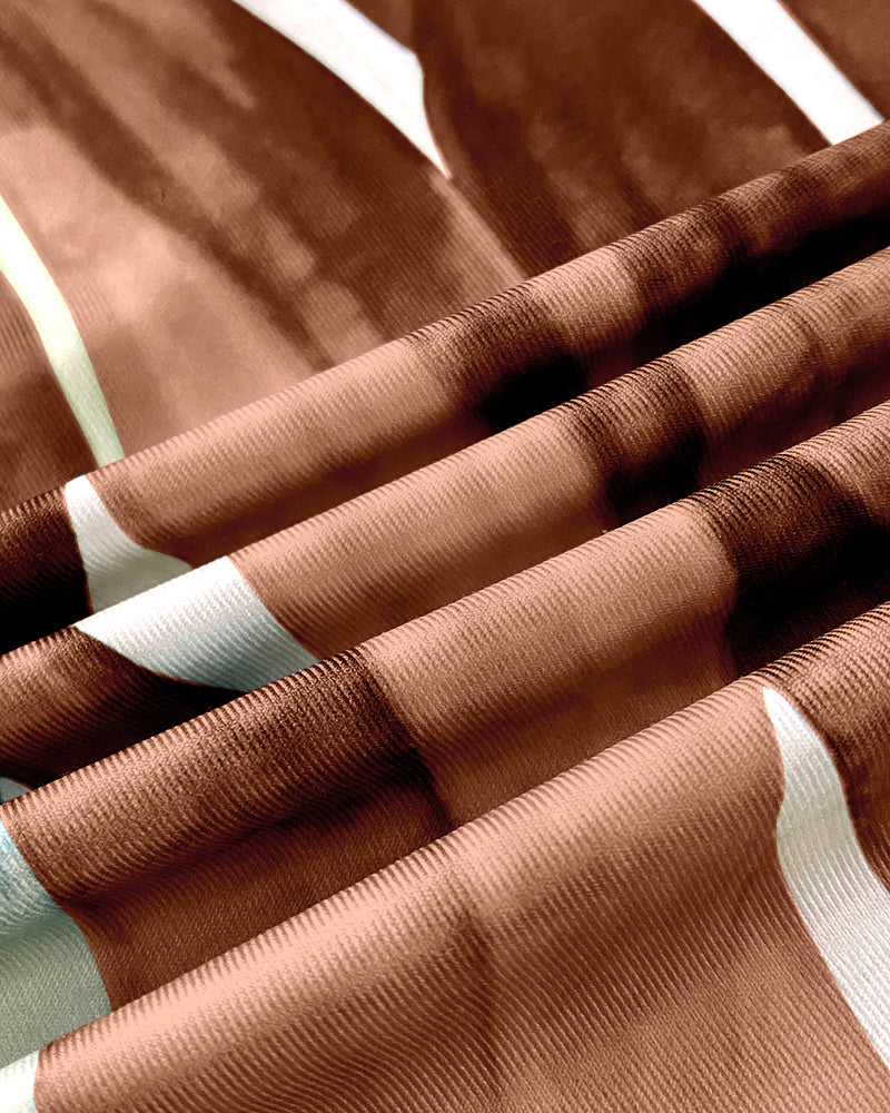 Plants Print Square Neck Thick Strap Maxi Dress Casual Slim Fit Side Slit Vacation Dress with Pockets