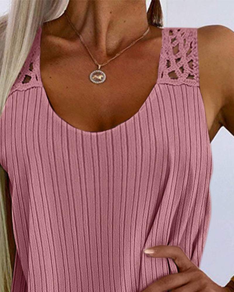 Hollow Out Crochet Lace Tank Top