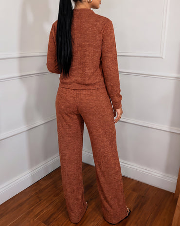 Women's 3 Piece Set Zip Up Jacket and Straight Leg Pants Set with V-Neck Cropped Camisole