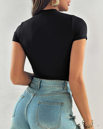 ChicMe ContourX 2-Pack Crewneck Short Sleeve Tee Slim Fit Basic T-Shirts