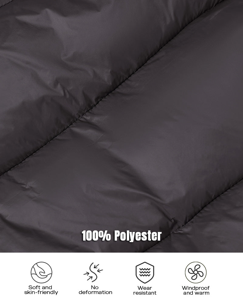 Stand Collar Zip Up Lightweight Cropped Puffer Vest Sleeveless Drawstring Hem Padded Coat