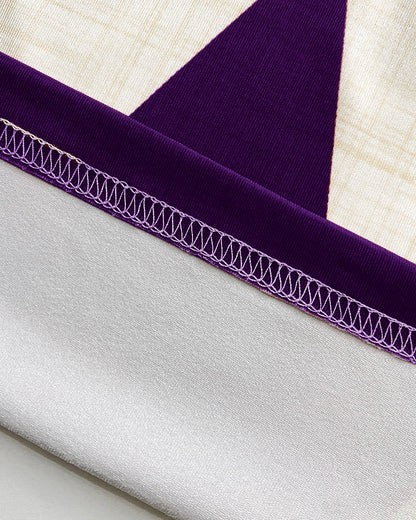 Geometric Print Square Neck Thick Strap Vacation Dress Casual Slim Fit Slit Maxi Dress