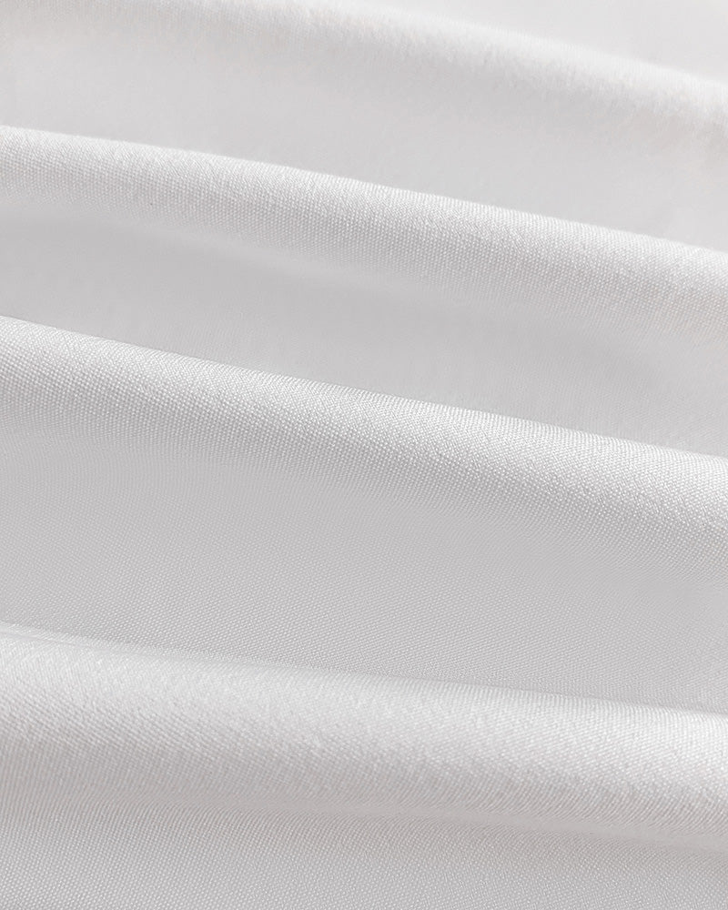 Contrast Lace Hollow Out Long Sleeve Blouse Dress Casual Tied Detail Mini Dress