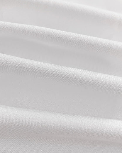 Contrast Lace Hollow Out Long Sleeve Blouse Dress Casual Tied Detail Mini Dress