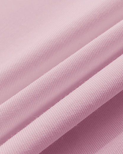 2 Pieces Outfit Turn-down Collar Cap Sleeve Button Front Tied Detail Top and Casual Zipper Fly Elastic Back Waist Wide-Leg Pants Set