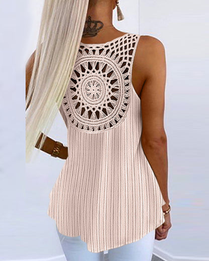 Hollow Out Crochet Lace Tank Top