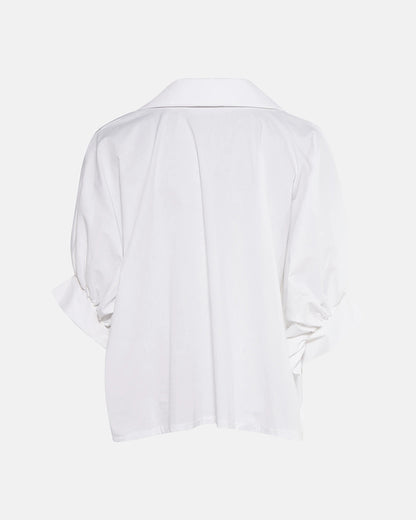 Vintage Palace Style Turn-down Collar Batwing Sleeve Golden Floral Button Front Blouse Casual Knot Front Loose Fit Top