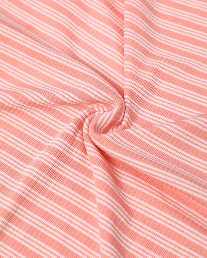 Women's 2 Piece Striped Pajama Set Short Sleeve Square Neck Crop Top and Wide Leg Pants Casual Loungewear