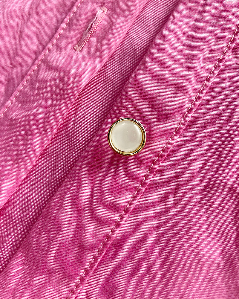 Turn-down Collar Button Front Sleeveless Shirt Dress Casual Tied Detail Maxi Dress