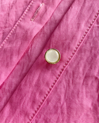 Turn-down Collar Button Front Sleeveless Shirt Dress Casual Tied Detail Maxi Dress