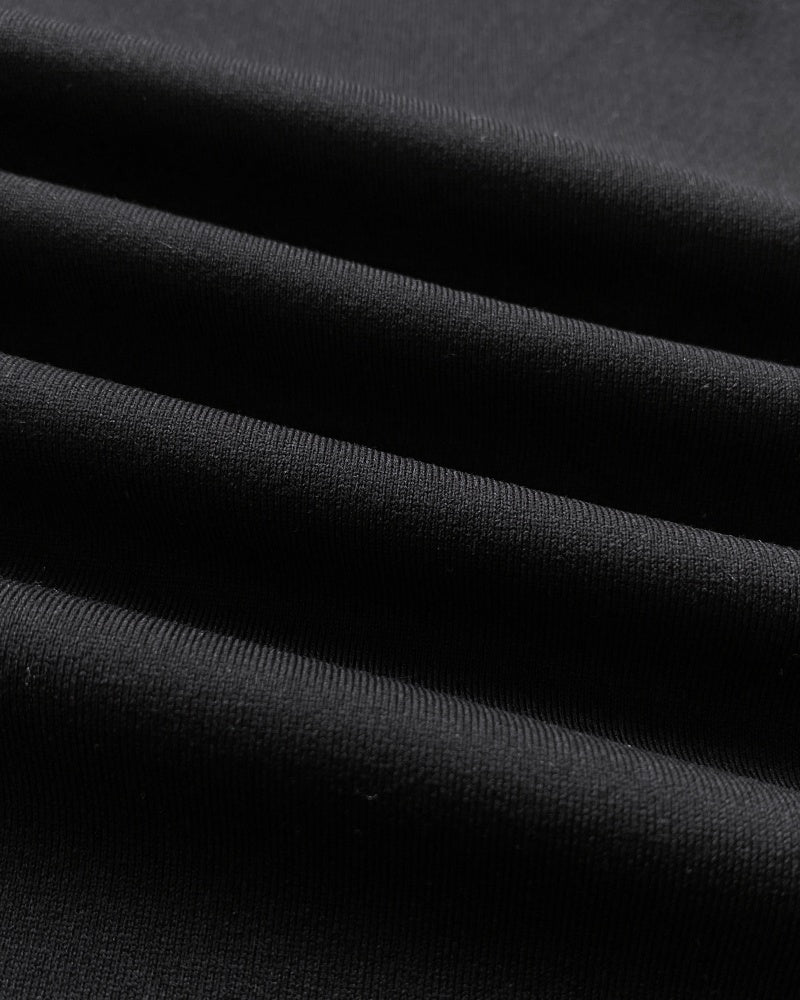 U-Neck Zipper Front Long Sleeve Slim Fit Flared Jumpsuit with Belt