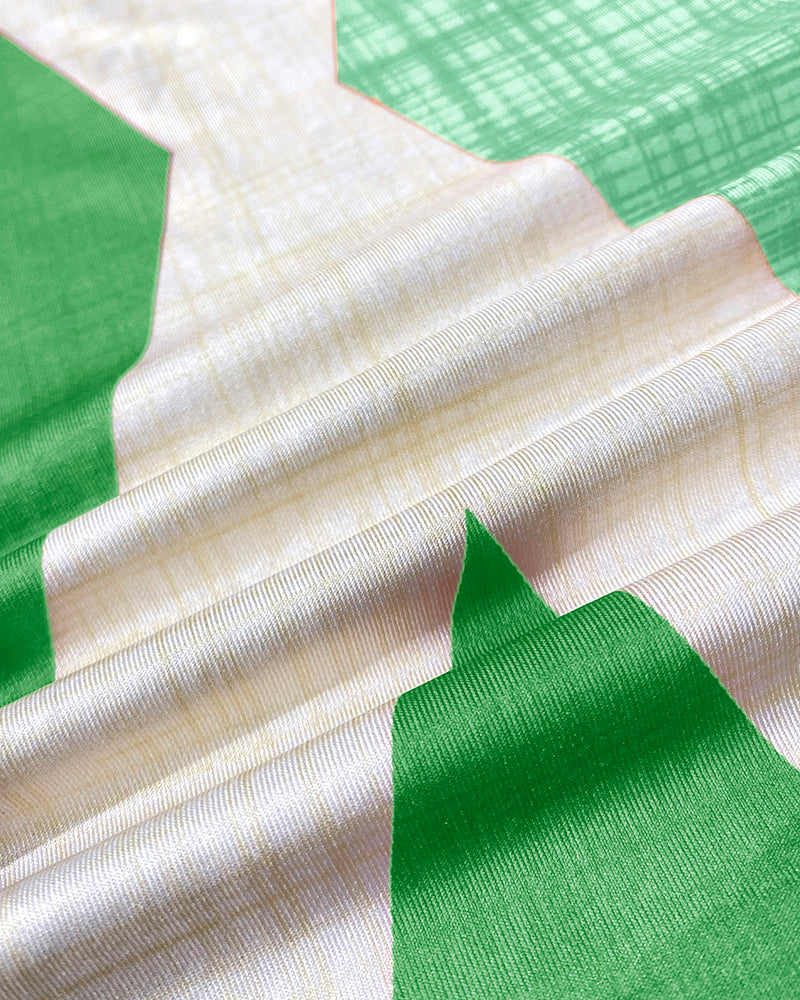 Geometric Print Square Neck Thick Strap Vacation Dress Casual Slim Fit Slit Maxi Dress