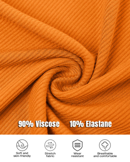 3 Pack Knit Round Neck Thick Strap Racerback Tank Tops(Without Pads)