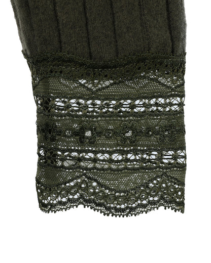 2 Pieces Outfit Drop Shoulder Lace Cuffs Asymmetrical Hem Drawstring Hoodie Top and Elastic Waist Slim Fit Pants Set Casual Brushed Ribbed Set