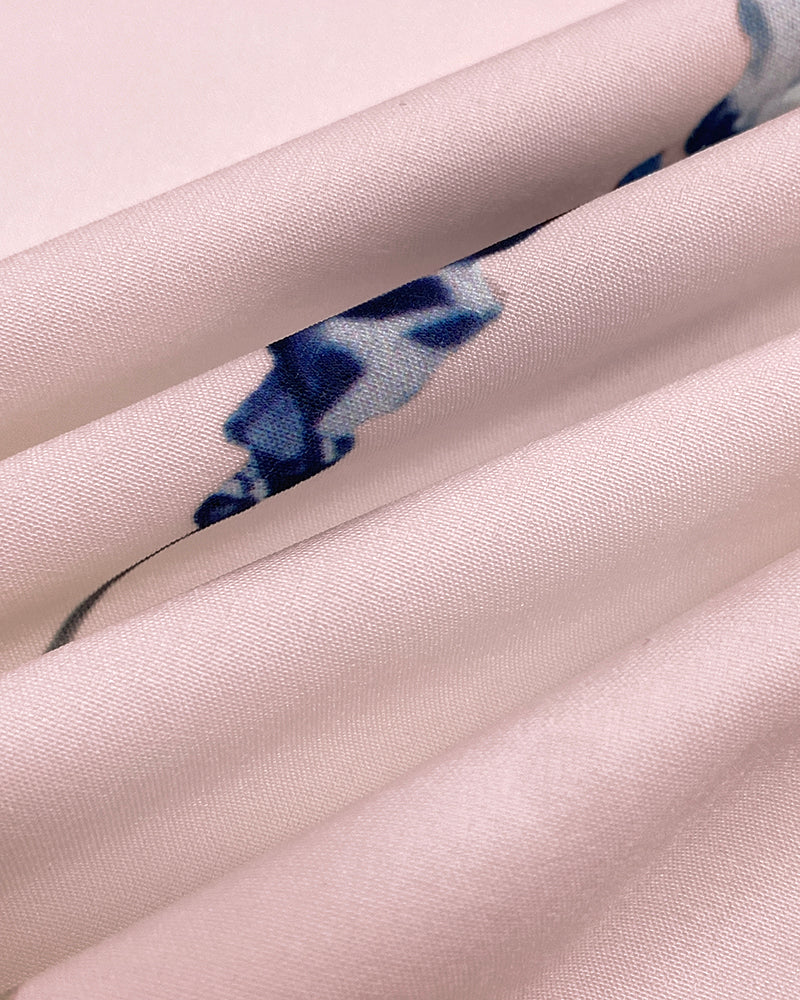 Floral Print Deep V-Neck Lantern Sleeve Casual Contrast Lace Tied Detail Blouse