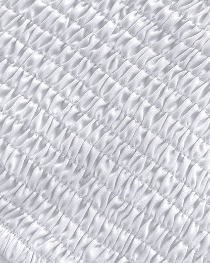 2 Pieces Outfit Weaving Textured Spaghetti Strap Crop Top and Casual Wide Leg Pants Set