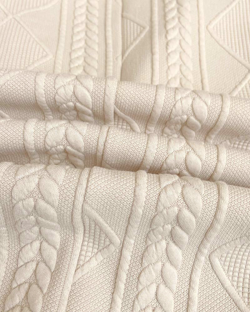 Chaqueta corta elegante para mujer, con cuello chal, tejido de punto de ochos en rombos, textura, corte entallado, manga corta, un botón y estilo profesional