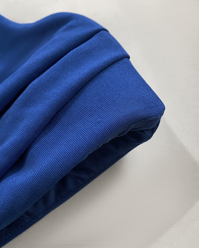 Round Neck Sleeveless Waist Ruched Slit Dress