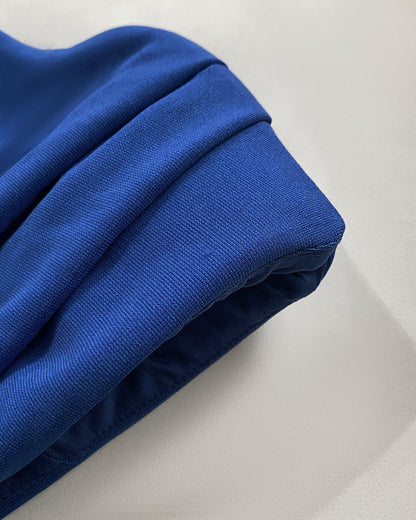 Round Neck Sleeveless Waist Ruched Slit Dress