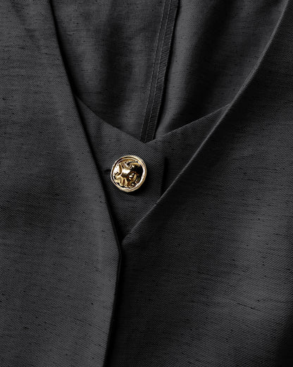 2 Pieces Outfits V Neck Sleeveless Button Front Vest Crop Top And Casual Zipper Fly Elastic Back Waist Wide Leg Pants Set