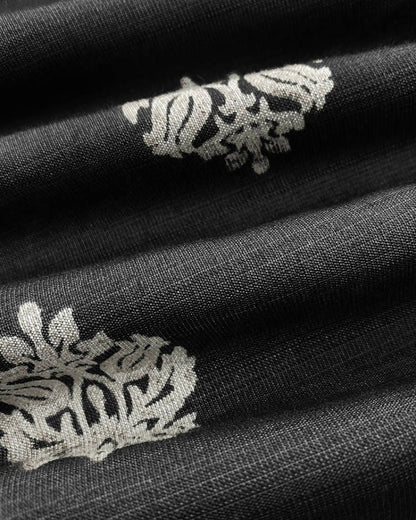 Floral Print V Neck Long Sleeve Blouse Casual Loose Fit Top