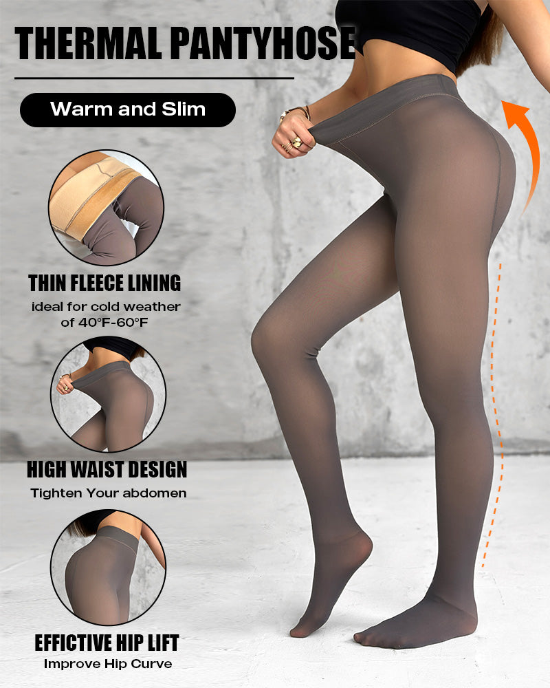 Chicme Shapelift 2 Piece Magic Fleece Lined Leggings Tight Thin Fleece Thermal Pantyhose Warm Leggings（Size Regular/Large/Extra Large）