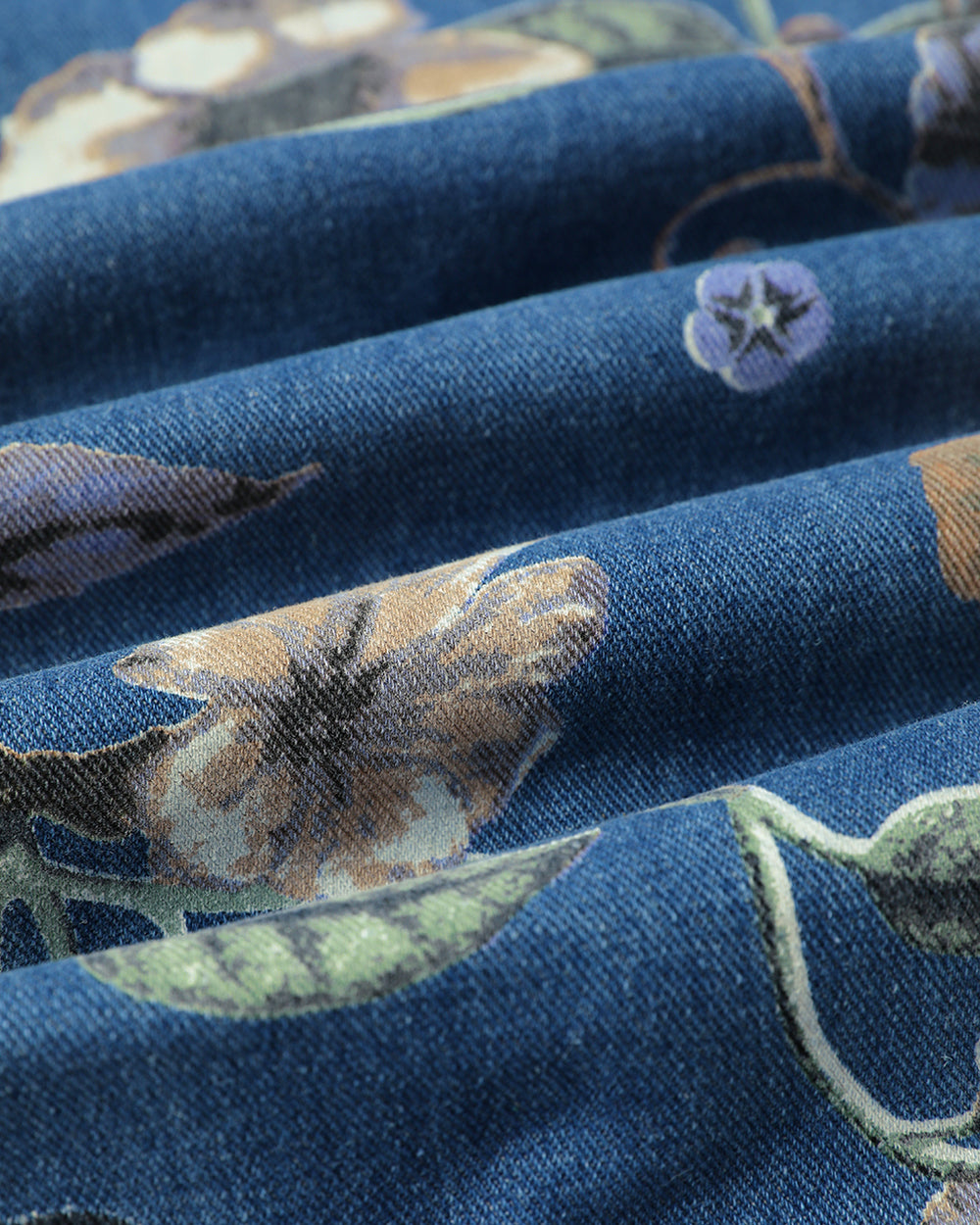 Damen-Jeans mit Vintage-Blumenmuster, Baggy-Jeans, lässige, hoch taillierte, verkürzte Barrel-Jeans