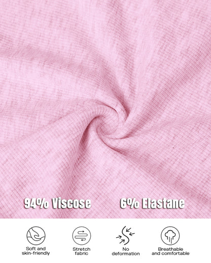 2PCS Micro-Ribbed U-Neck Tank Top & Boxer Set Cozy Loungewear