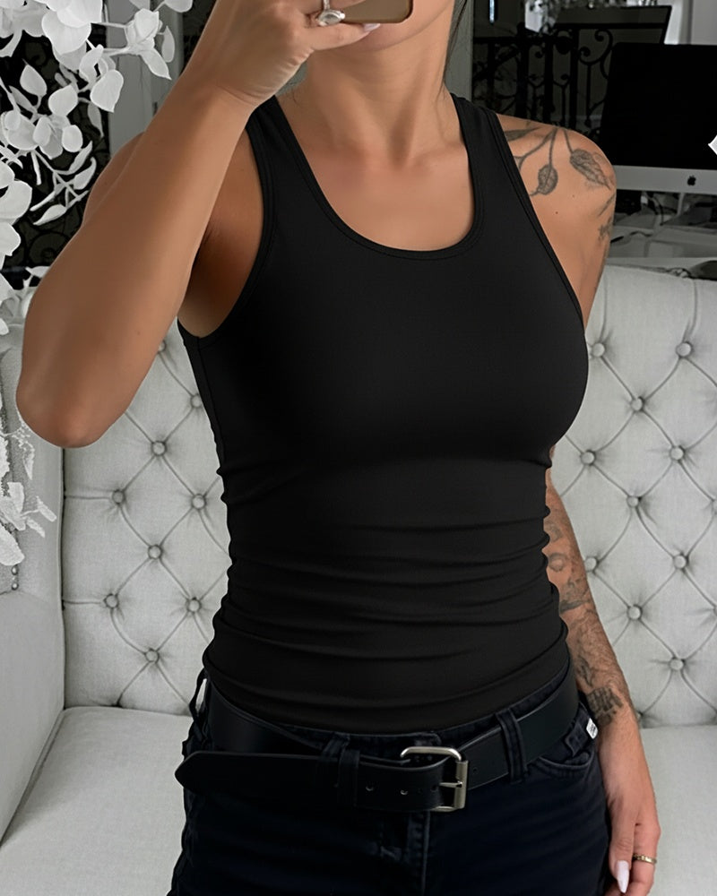 Women U-Neck Tummy Control Compression Tank Top Seamless Camisole Body Shaper Tanks for Women