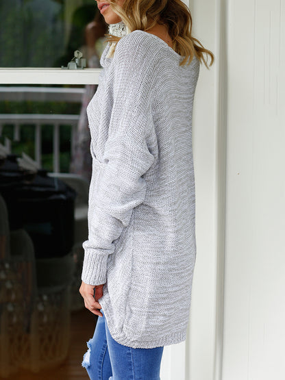 Deep V Wrapped Casual Sweater