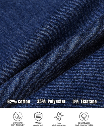 ChicMe CurveEase: vaqueros de talle alto con fruncido trasero, botones delanteros, corte ajustado y pierna acampanada