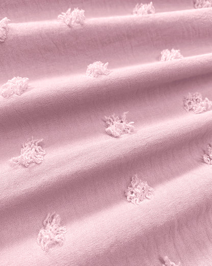 Polka Dot Bandeau Sleeveless Shirred Rompers Casual Button Decor Tied Detail Short Jumpsuit