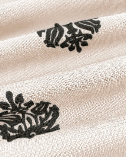 Floral Print V Neck Long Sleeve Blouse Casual Loose Fit Top