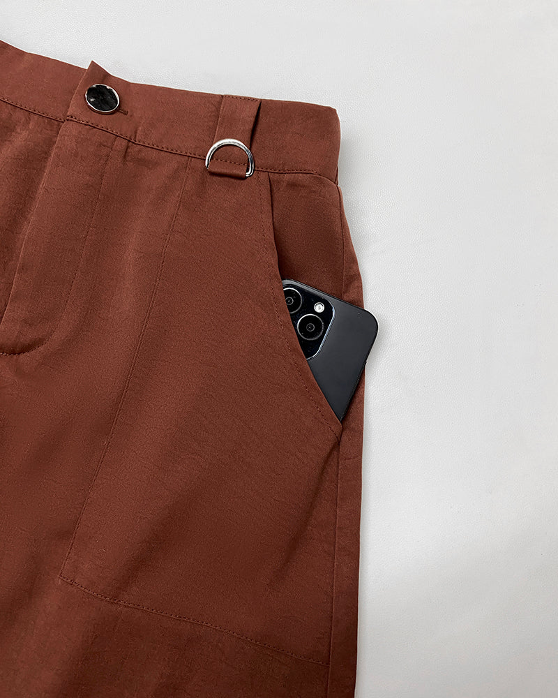 2 Pieces Outfit Sleeveless Zipper Front Metal Decor Crop Vest and High Waist Slit Elastic Back Waist Maxi Dress Set