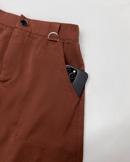 2 Pieces Outfit Sleeveless Zipper Front Metal Decor Crop Vest and High Waist Slit Elastic Back Waist Maxi Dress Set