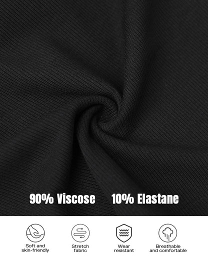 Chicme Built In Bra 2 Piece Athletic Tank Tops For Women Ribbed Tank Top