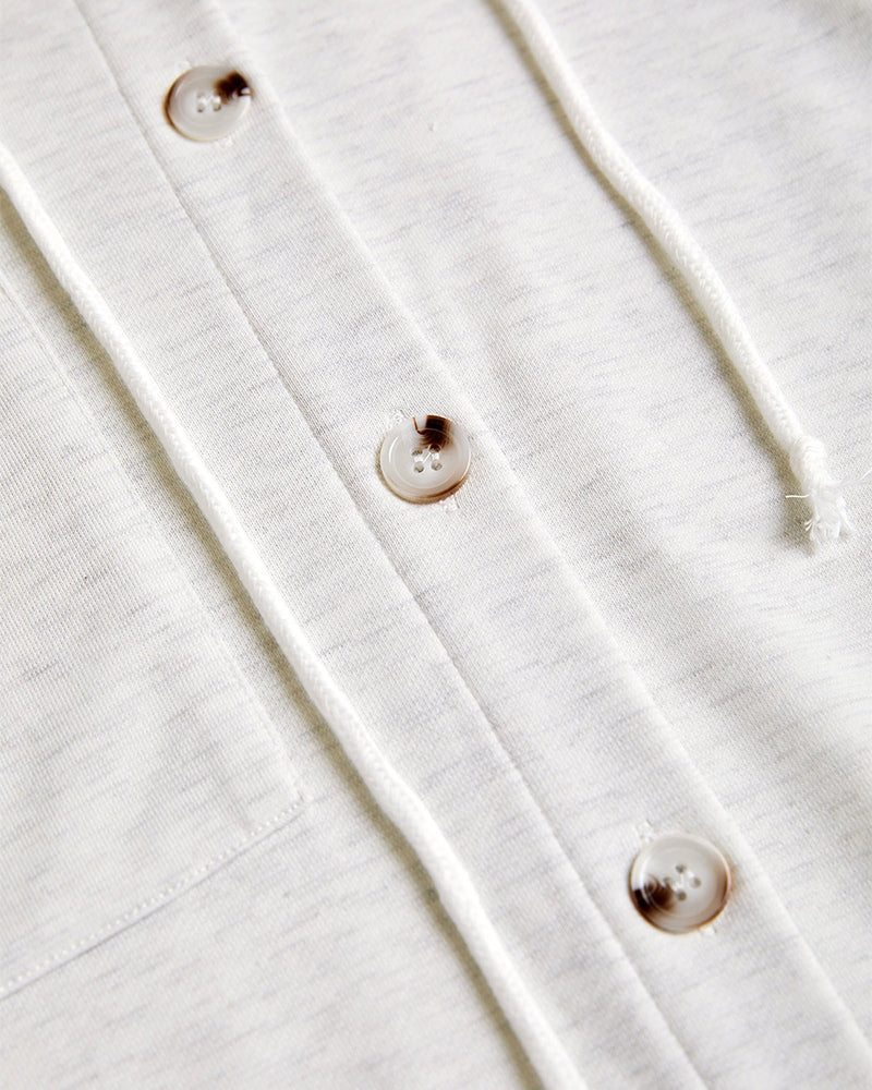 Long Sleeve Knit Ribbed Spliced Button Front Drawstring Hoodie Jacket Casual Drop Shoulder Pocket Design Asymmetrical Hem Coat