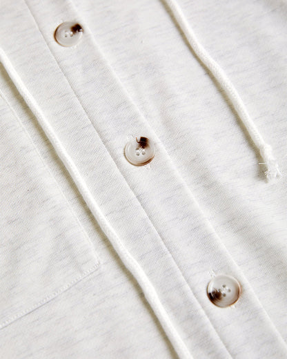 Long Sleeve Knit Ribbed Spliced Button Front Drawstring Hoodie Jacket Casual Drop Shoulder Pocket Design Asymmetrical Hem Coat