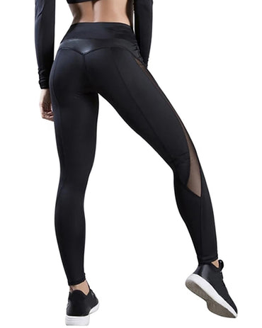 Sheer Mesh High Waist Tummy Control Butt Lift Elasticity Sporty Leggings Causal Active Pants