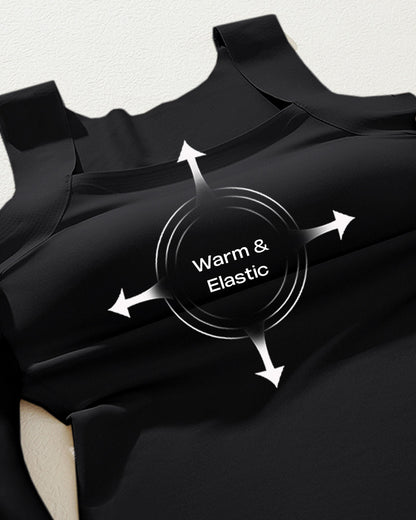 U-Neck Sleeveless Tank Seamless Skinny Layering Top with Built-In Bra