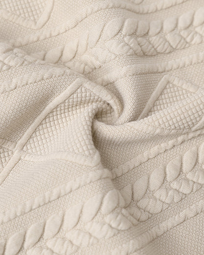 Shawl Collar Cable Textured Single Breasted Ruffle Hem Coat