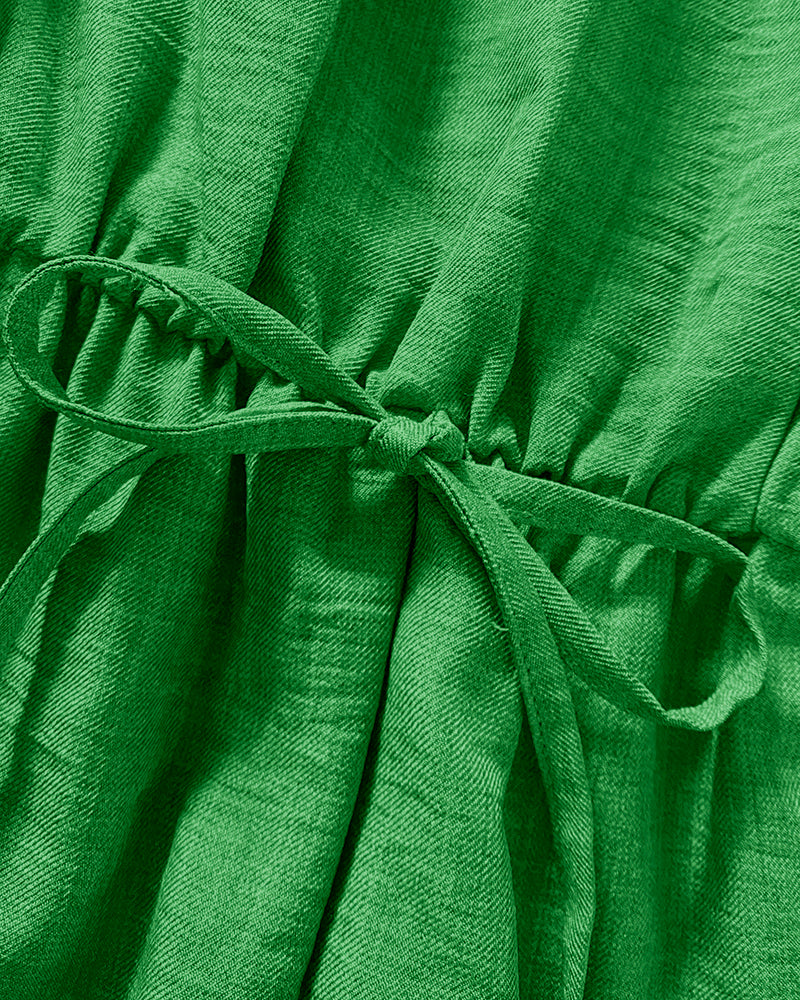 Womens Spaghetti Strap Drawstring Tied Waist Jumpsuit Casual Overalls