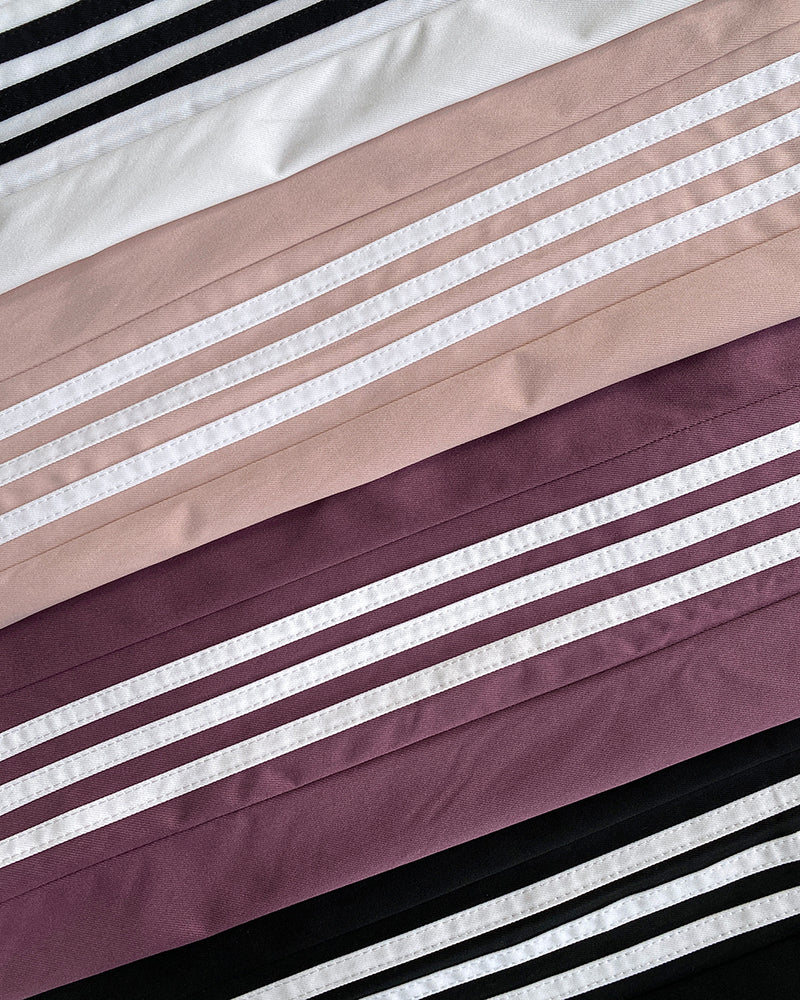 Contrast Side Striped Zipper Fly Stretchy High Waist Pants Flap Pockets Design Double Waistband Cargo Pants