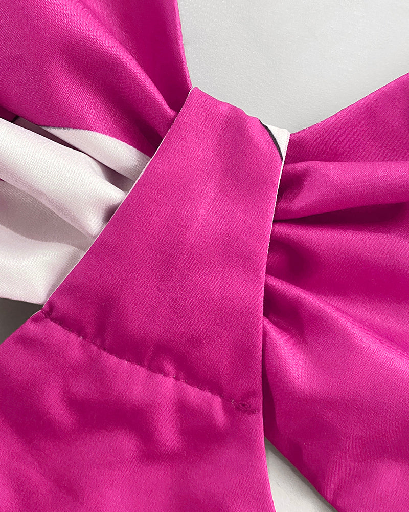 Floral Print Deep V-Neck Adjustable Spaghetti Straps Romper Casual Tied Back Cutout Slim Fit Skort Romper