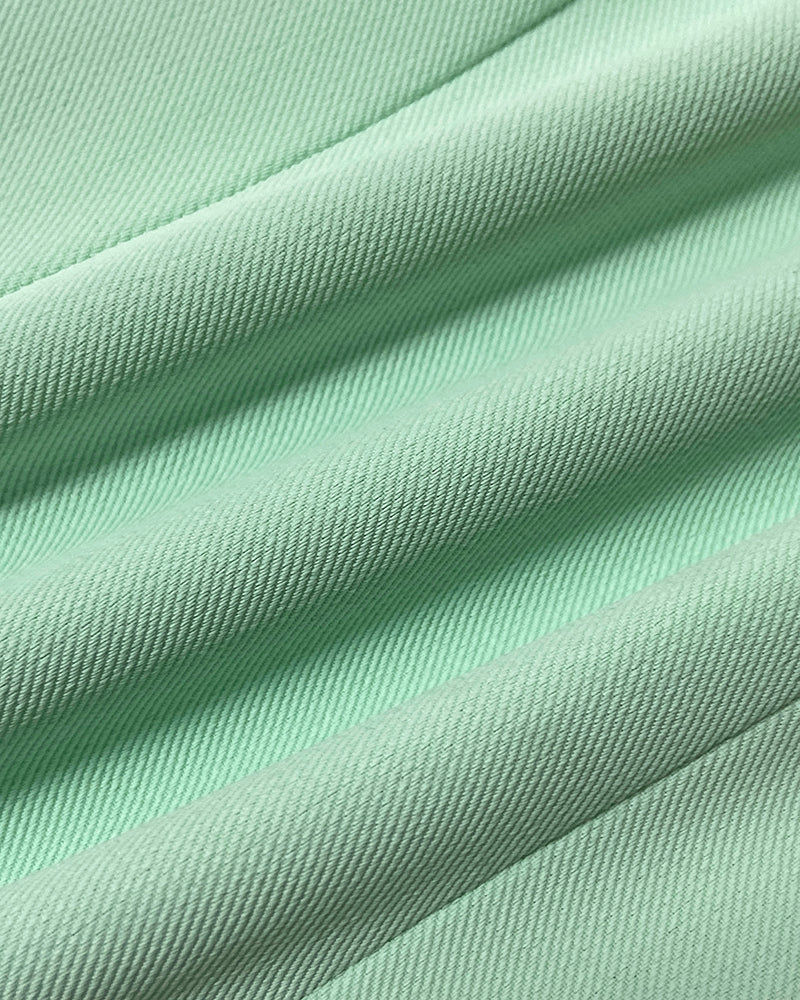 Bandeau Spaghetti Strap Golden-Button Back Shirred Top with Casual Shorts Set